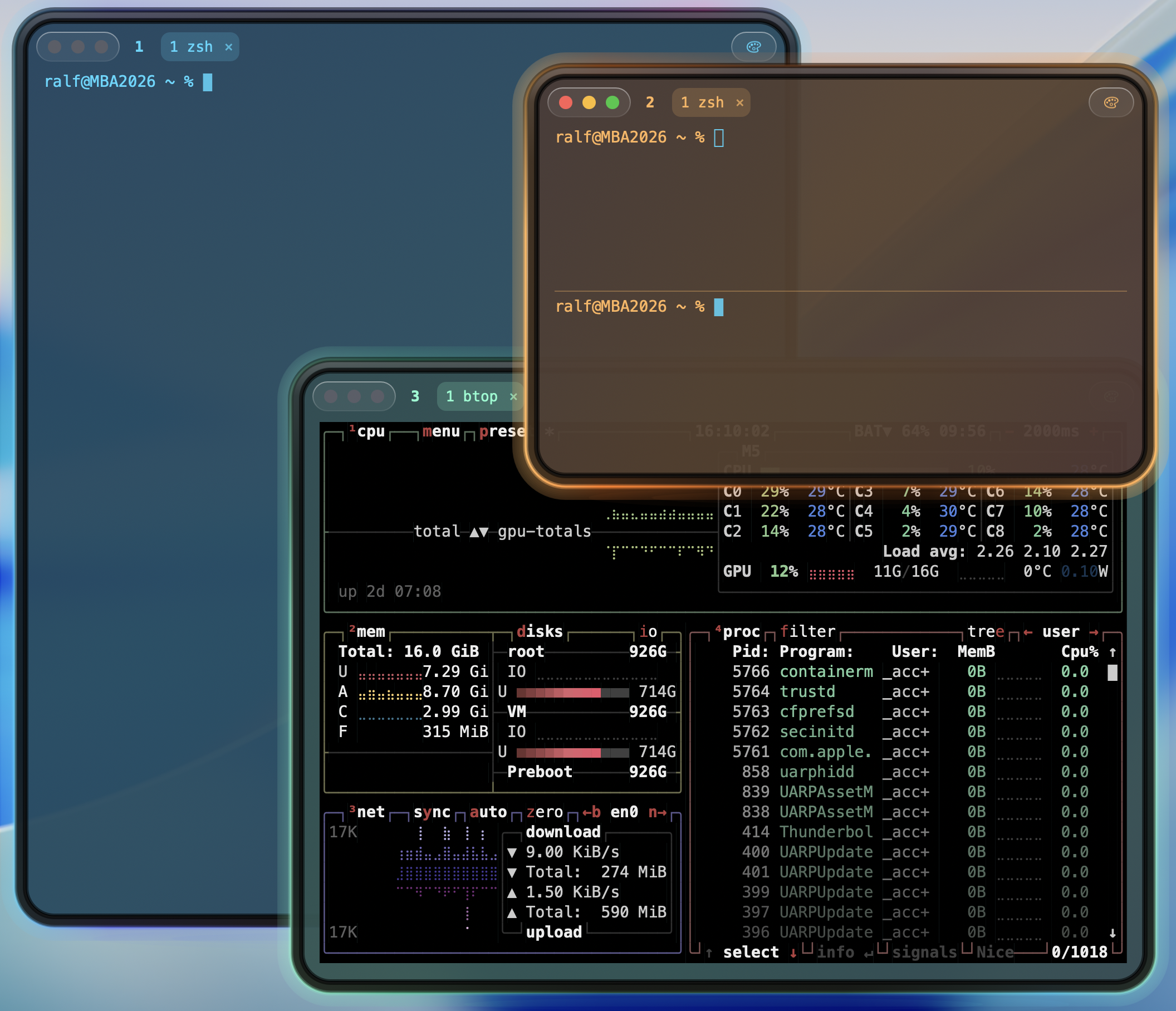 CuteTmux window